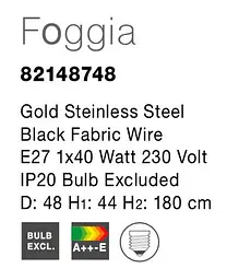 Світильник підвісний FOGGIA Nova Luce 82148748 - мініатюра 4