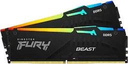 Оперативна пам'ять Kingston Fury 32GB (2x16GB) DDR5 5600 MHz Beast RGB AM5 Black (ex.HyperX) (KF556C36BBEAK2-32)