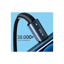Дата кабель USB-C to Lightning 2.0m 20W black Essager (EXCTL-CGA01) - мініатюра 6