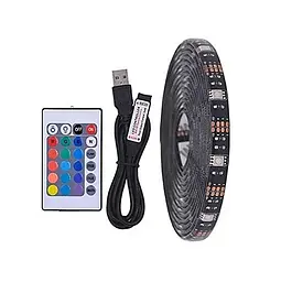 Стрічка світлодіодна RGB 5050 з пультом від USB 5V для фонового підсвічування в силіконі UKC 5 метрів - мініатюра 3