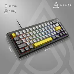 Клавіатура Ajazz AK650 Moon Yellow switches Gray White Yellow (AK650-MY-GWY)