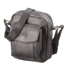 Сумка SHVIGEL 11076 із вінтажної шкіри чорна - мініатюра 5