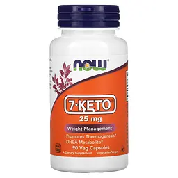 7 кето Дегідроепіандростерон, 7-KETO, 25 мг, 90 вегетаріанських капсул Now Foods vit0002233