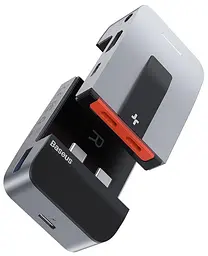 USB-Хаб Baseus Armor Age Type-C Bracket Multifunctional HUB Adapter Space Gray (CAHUB-AJ0G) - мініатюра 5