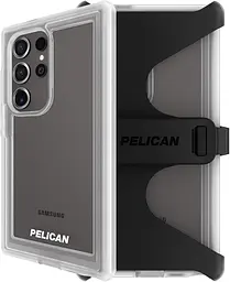 Оригінальний протиударний чохол для Samsung Galaxy S24 Ultra Pelican Voyager Clear аналог OtterBox Defender з кліпсою