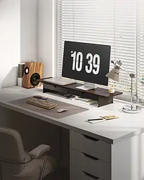 Настільна підставка для монітора Officepro MR164DW Dark Wood/Black (MR164DW) - мініатюра 4