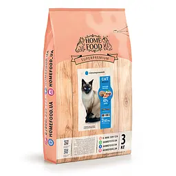 Сухий корм Home Food для дорослих котів Морський коктейль CAT ADULT Гіпоалергенний 3 кг