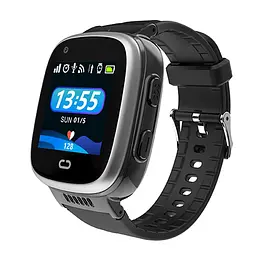 Дитячий смарт годинник Lemfo D-02 з GPS трекером, 4G SIM-картою, HD відеодзвінками, камерою, прослуховуванням та кнопкою SOS Чорний