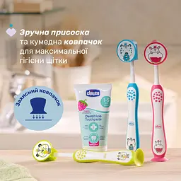 Зубна щітка Chicco на присосці 3-6 років блакитна (12083.11) - мініатюра 6
