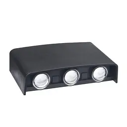 Фасадний світлодіодний світильник MAXUS MWL 6W 3CCT IP65 BL Square - мініатюра 2