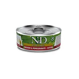 Вологий корм Farmina N&amp;D Grain Free Prime Chicken Kitten для кошенят, беззерновий, з куркою та гранатом, 70 г