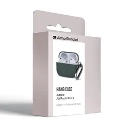 Силіконовий чохол для навушників Apple AirPods Pro 2 2022, Hang Case, сірий, ультратонкий захисний кейс товщиною 2 мм, захист від подряпин, пилу та ударів, компактний, з карабіном для кріплення, ArmorStandart (ARM68600) - мініатюра 8