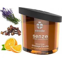 Масажна свічка Senze Seduction Massage Candle, 50 мл - мініатюра 5