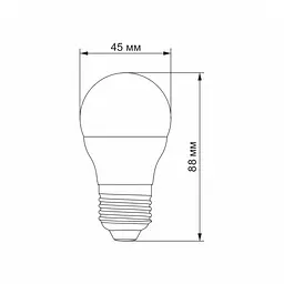 Лампочка Videx LED G45h 4.9W E27 4100K (VL-G45h-49274) - мініатюра 2
