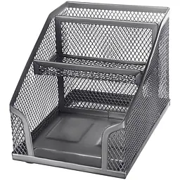 Підставка-органайзер Buromax 152x102x103 мм металева срібна (BM.6245-24)