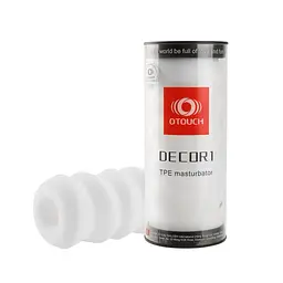 Мастурбатор Otouch DECOR 1-D, ефект всмоктування, реберця-кільця, звужений діаметр - мініатюра 6