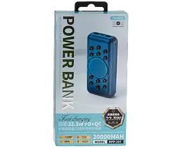 Портативний зарядний пристрій Remax RPP-207 Tanyl 20000mAh 22.5W PD+QC + швидка зарядка (Синій) - мініатюра 4