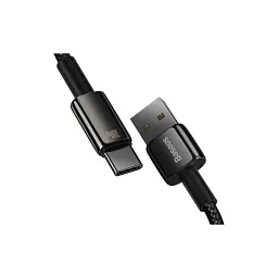 Дата кабель USB 2.0 AM to USB-C 1.0m 100W black Baseus (CAWJ000001) - мініатюра 3
