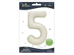 Кулька фольгована цифра PELICAN 40 (100 см) 1 5 молочна