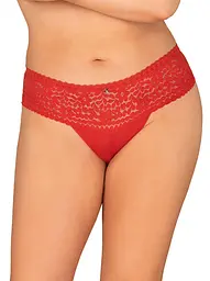 Трусики Obsessive Blossmina, 4XL/5XL (червоний)