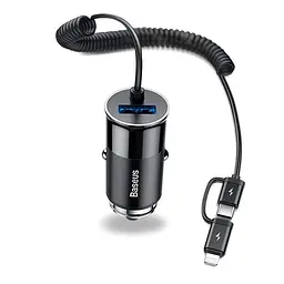Адаптер авто Baseus Enjoy Together type-c + Lightning кабель CCALL-EL01