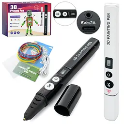 3D ручка, 17.5 см, тип філоменту PLA, 3 кольори, USB-шнур, 327 (В асортименті) - мініатюра 2