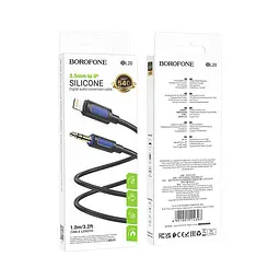 Аудіокабель BOROFONE BL20 True sound silicone digital audio conversion cable iP Чорний - мініатюра 2