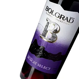 Винний напій Bolgrad червоний напівсолодкий Мускатне Селект 10% 0.75 л - мініатюра 6
