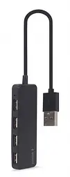 Концентратор USB Gembird 4хUSB2.0 Black (UHB-U2P4-06) - мініатюра 3