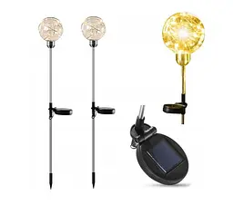Ліхтарі Sun Lamp на сонячних батареях садові 20LED 2 шт - мініатюра 4