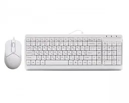Комплект A4Tech Fstyler Sleek Multimedia Comfort F1512, White, клавіатура+миша, USB