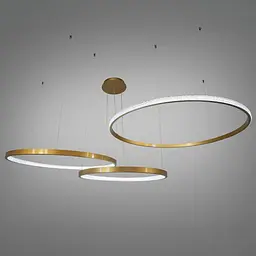Люстра кільця LED D2490-1000+800+600G - мініатюра 4