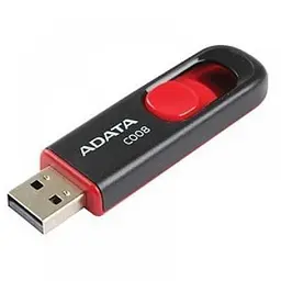 USB флеш накопичувач ADATA 64GB C008 Black+Red USB 2.0 (AC008-64G-RKD) - мініатюра 3
