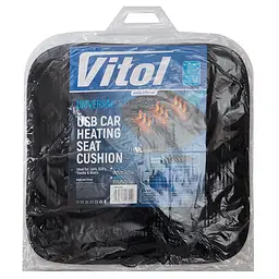 Накидка з підігрівом для сидіння Vitol з підігрівом 42х40 см Велюр 5V USB 1 шт (VHR-0507) - мініатюра 6