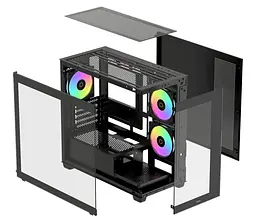 Корпус OCYPUS GAMMA C52 BK ARGB (GAMMA-C52-BKD300XX-GL) Без БП - мініатюра 6