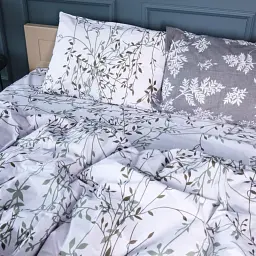Підковдра MirSon 17-0668 Grey Blooms бязь 110х140 см (2200009957888) - мініатюра 3