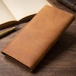 Портмоне в стилі ретро і матової шкіри 14295 Vintage рудий - мініатюра 4