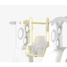 Гірка-трансформер для дітей з гойдалкою Mealux Lola (KD-B076 White / Grey) - мініатюра 4