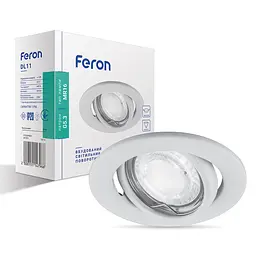 Вбудований світильник Feron DL11 під лампу білий