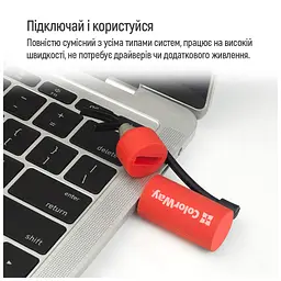 USB флеш накопичувач ColorWay Fire 32 GB USB 3.0 Red (CW-USBFE32) - мініатюра 9