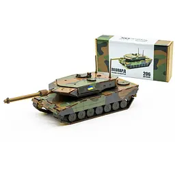 Дерев'яний 3D конструктор Танк Леопард PuzzleOk 206-0260 206 деталей 