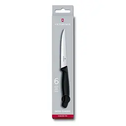Набір кухонний Victorinox SwissClassic Steak Gift Set 6 ножів лезо 11см хвил. з чорн. ручкою