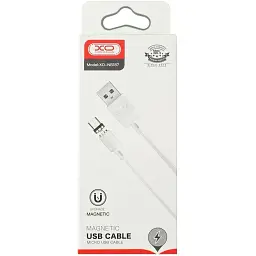 Кабель XO NB187 USB A - USB C 2.1 A 1 м білий - мініатюра 4