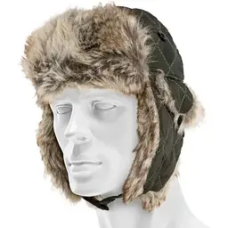 Зимова шапка вушанка Mil-Tec Olive 12104601-L (59-60)