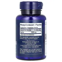 Таурін Life Extension Taurine 1000 mg, 90 вегакапсул - мініатюра 2