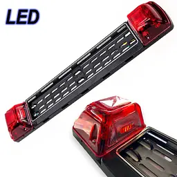 LED Рамка номера з підсвічуванням 12/24V 16 Діодів У зборі без напису 777 х 137 мм Червона (900201001) 1 шт. - мініатюра 4