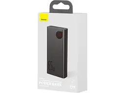 Зовнішній акумулятор (Power Bank) BASEUS Adaman Metal Digital Display Quick Charge Power Bank 65W 20000mAh Black (PPIMDA-D01) - мініатюра 4