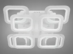 Люстра стельова LED Diasha HAS8060/4+4WH, 120W, білий, хай-тек стиль для коридору, вітальні, спальні - мініатюра 4