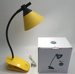 LED-лампа 4 W сенсорна світлодіодна гнучка 28 см настільна на прищіпці акумуляторна WinBoss YD03 жовта - мініатюра 11