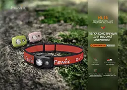 Налобний легкий ліхтарик Fenix HL16 (Рожевий) - мініатюра 8